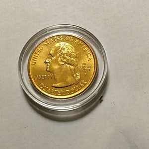 2001 Vermont 24 kt gold quarter in mint condition in case